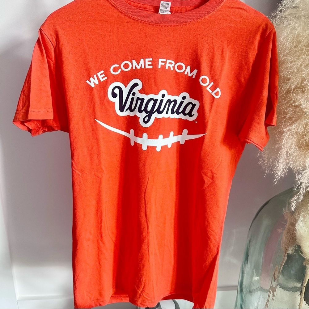 University of Virginia Vintage Orange Unisex Tee Shirt Small - Picture 2 of 5